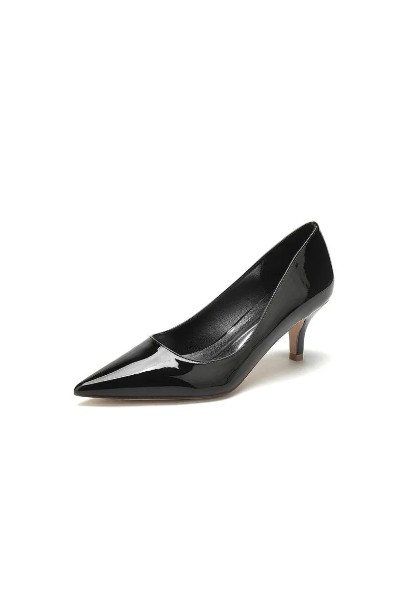 Pointed Toe Wedding Shoes with Patent Leather