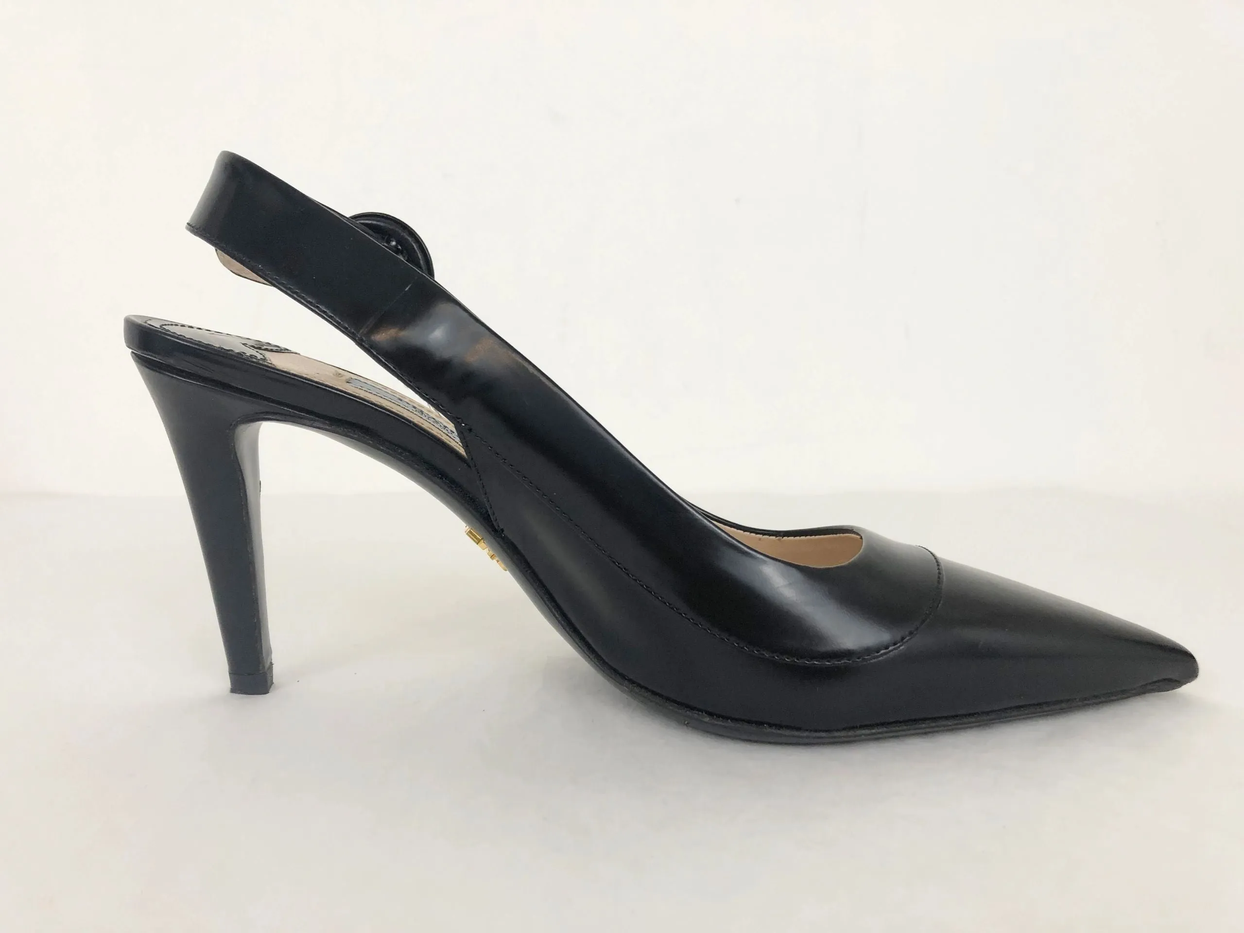 Prada Leather Slingbacks Size 36.5 Us (6.5 Us)