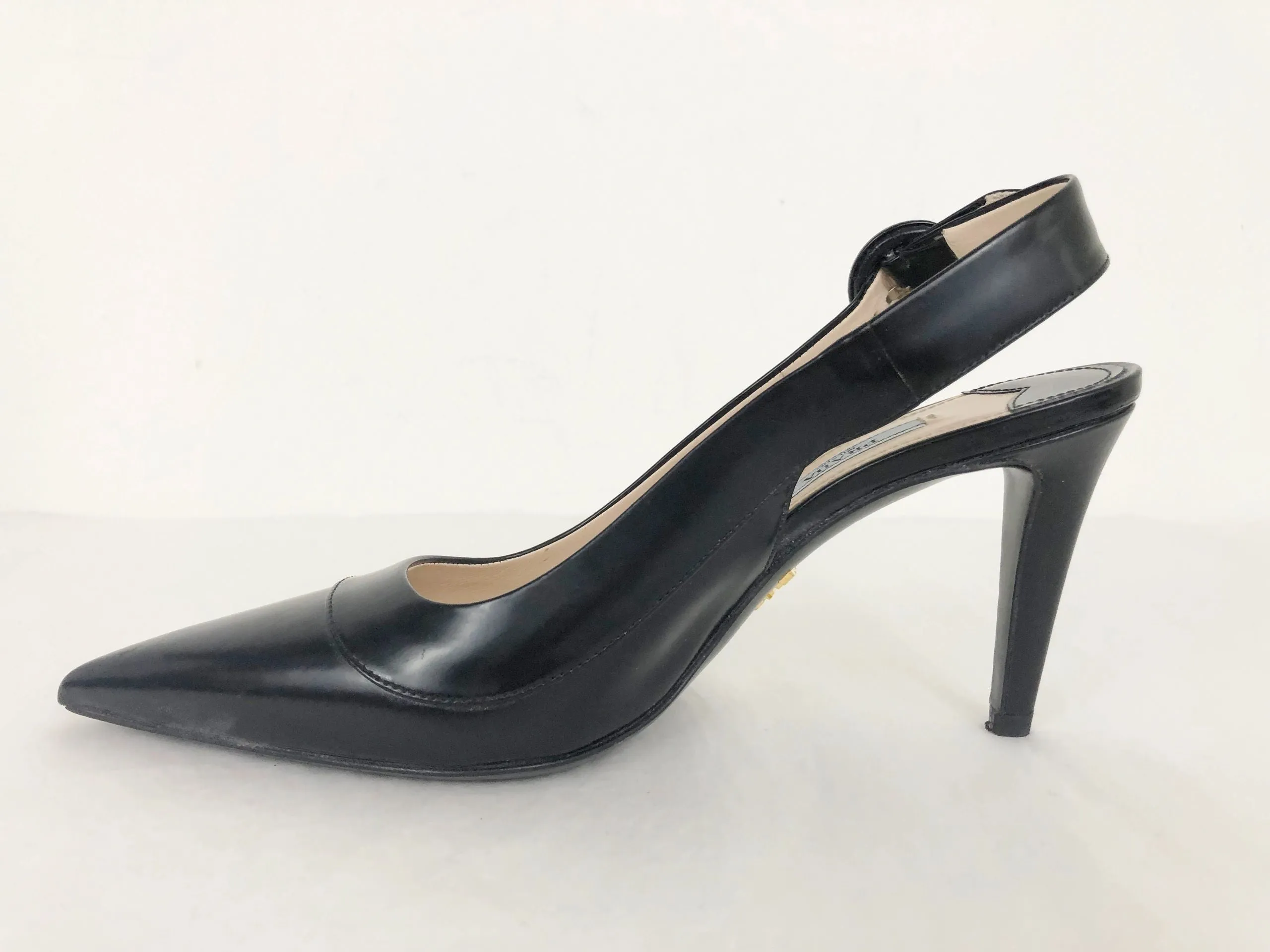 Prada Leather Slingbacks Size 36.5 Us (6.5 Us)
