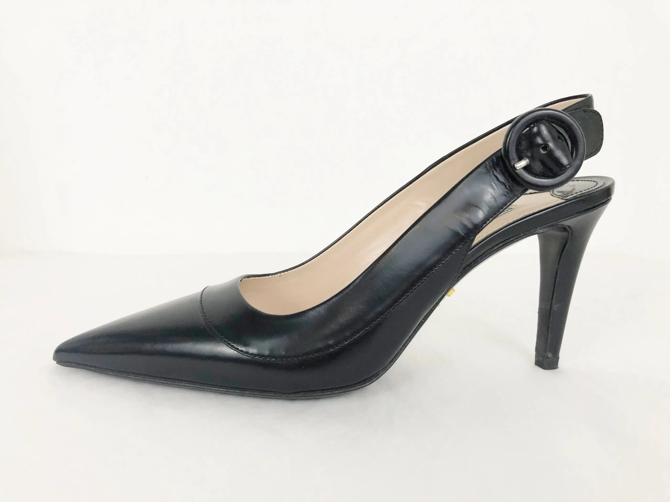 Prada Leather Slingbacks Size 36.5 Us (6.5 Us)