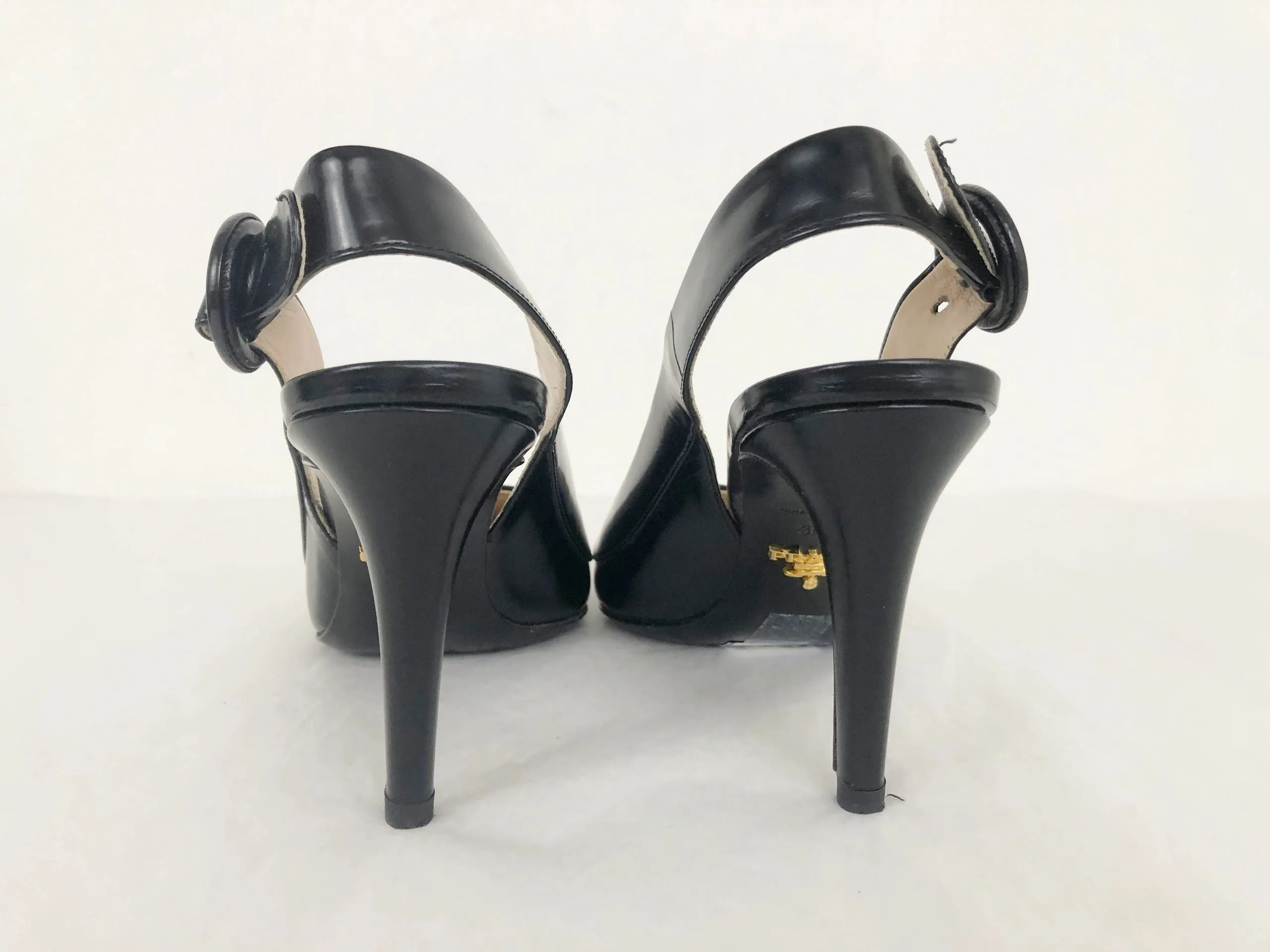 Prada Leather Slingbacks Size 36.5 Us (6.5 Us)