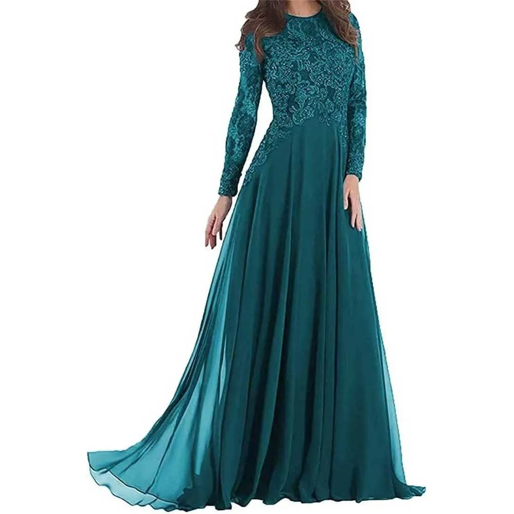 Prom Gowns Formal Event Dresses with Sleeves