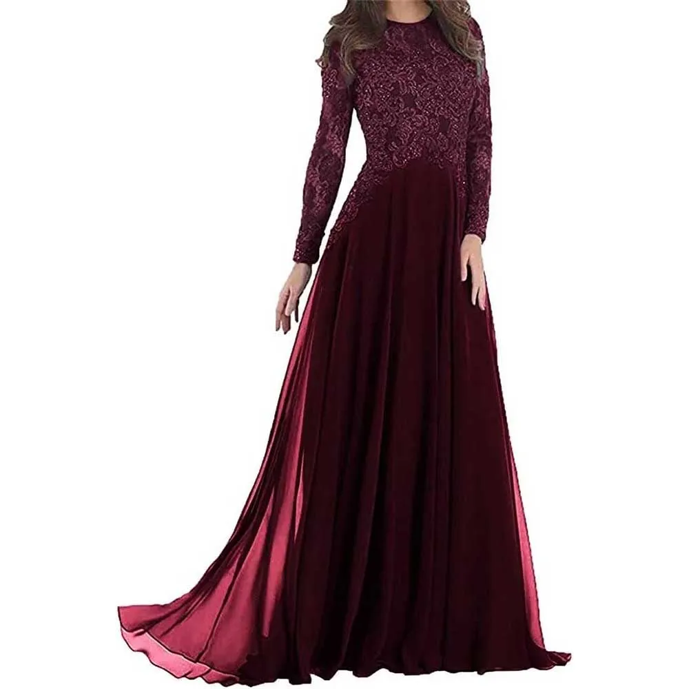 Prom Gowns Formal Event Dresses with Sleeves