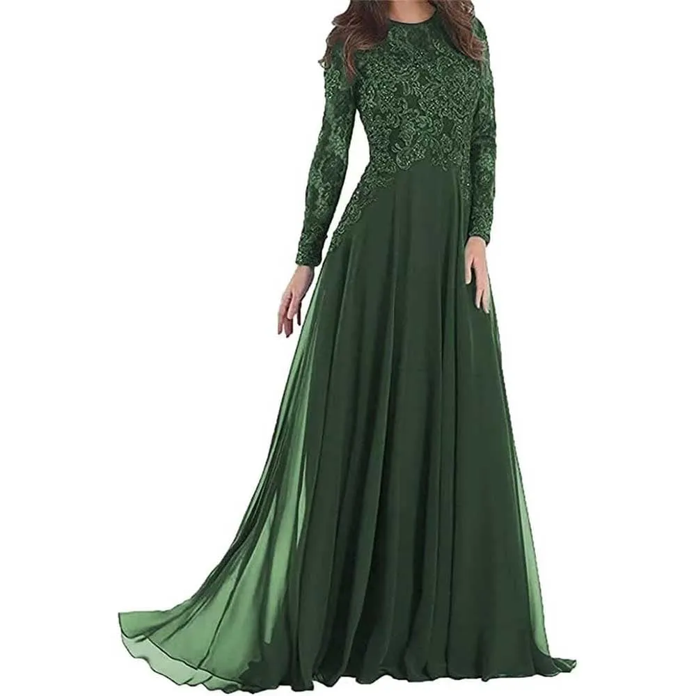 Prom Gowns Formal Event Dresses with Sleeves