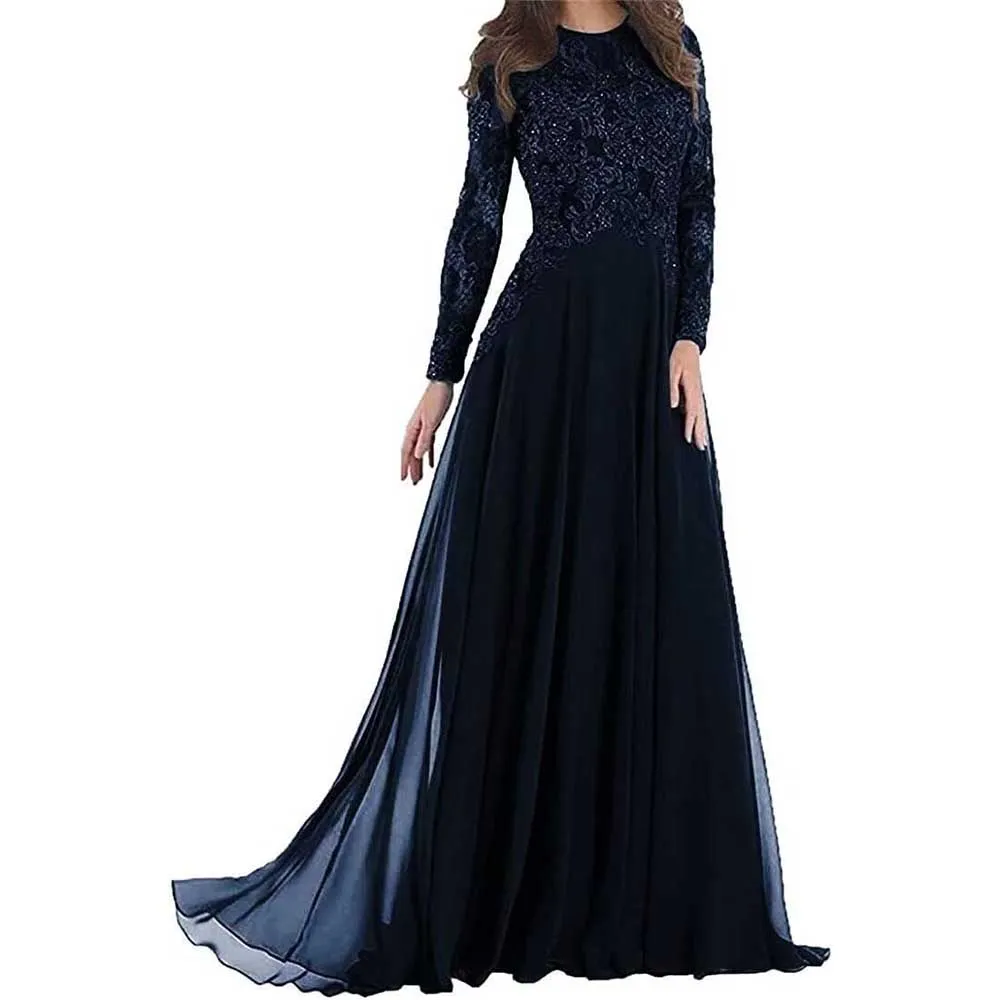 Prom Gowns Formal Event Dresses with Sleeves