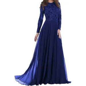 Prom Gowns Formal Event Dresses with Sleeves