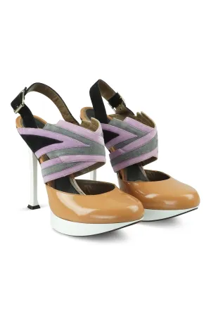 Quatro platform slingbacks
