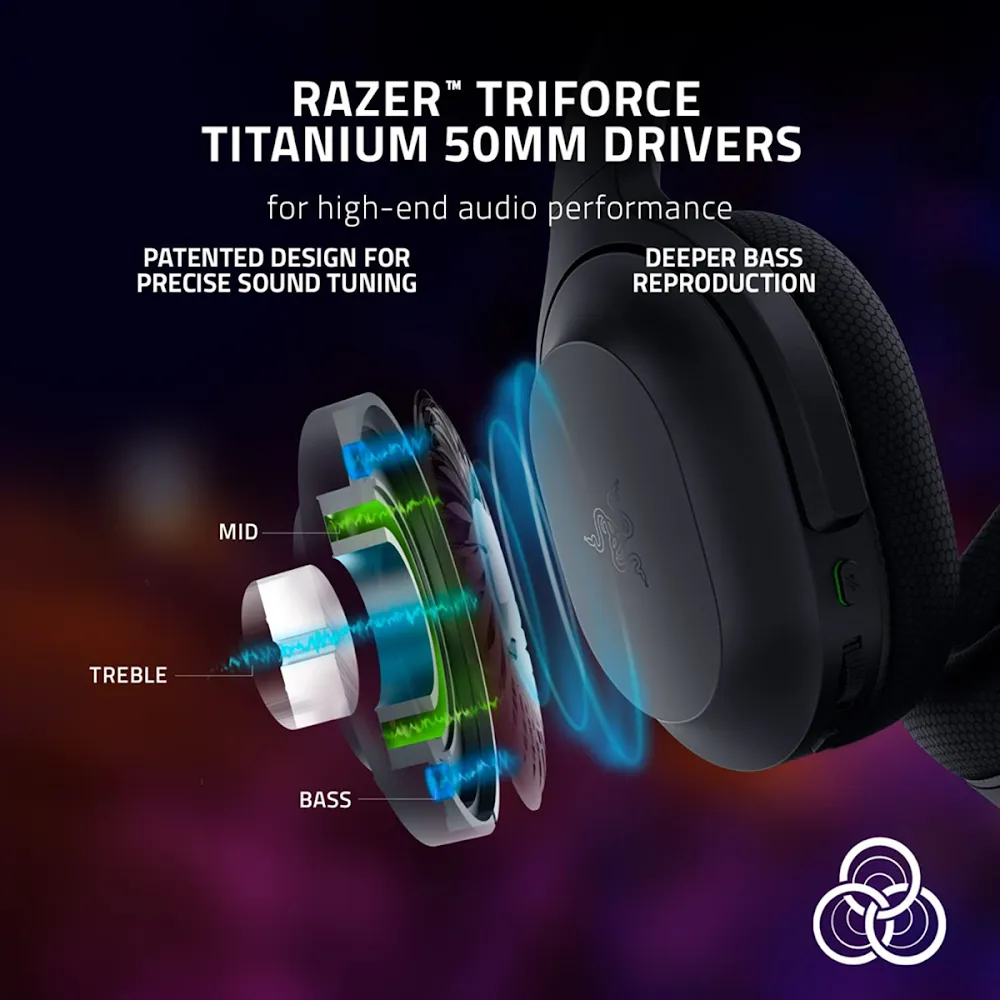 Razer Barracuda - Wireless Multi-Platform Gaming And Mobile Headset
