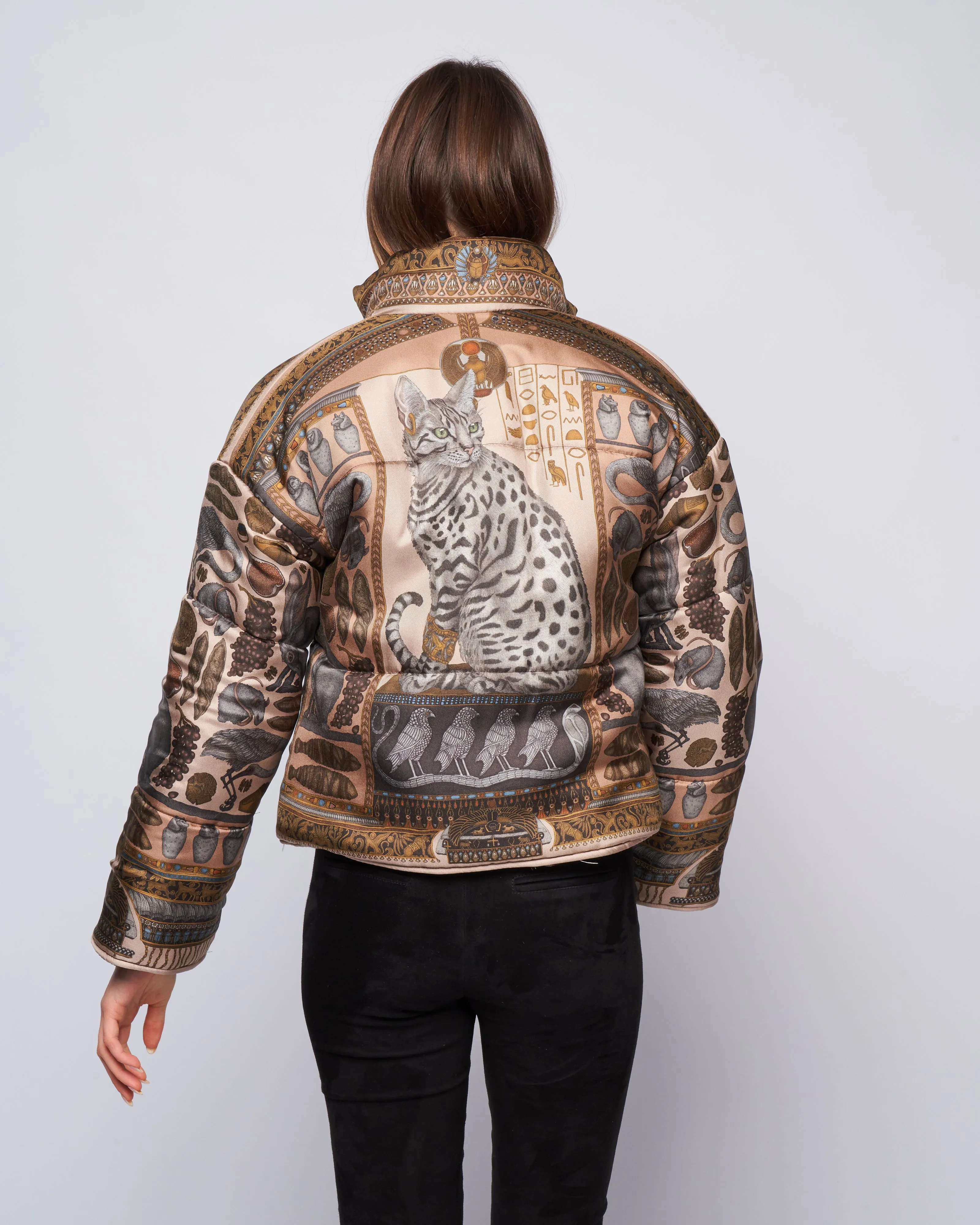 reversible padded jacket - onyx/ gold