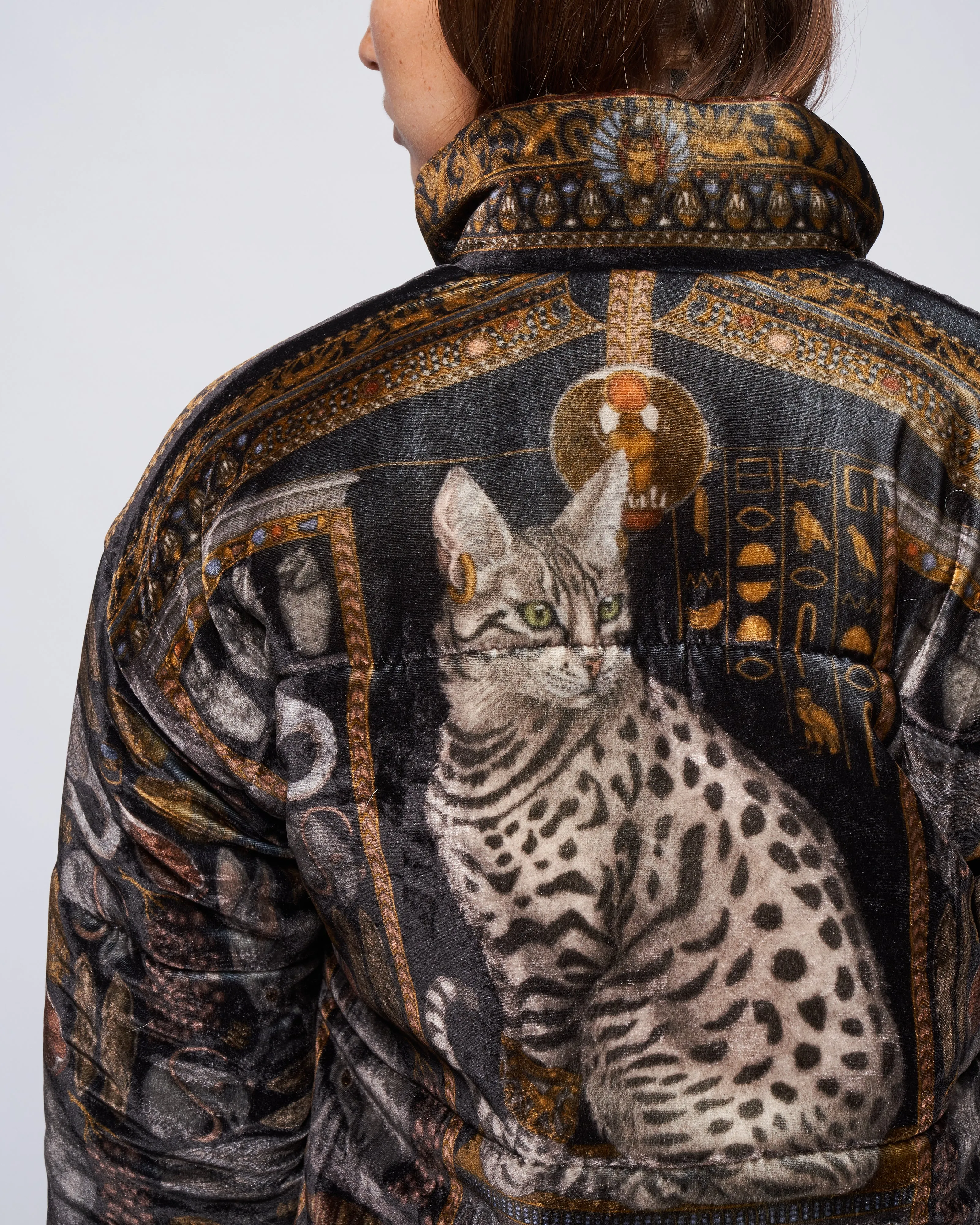 reversible padded jacket - onyx/ gold