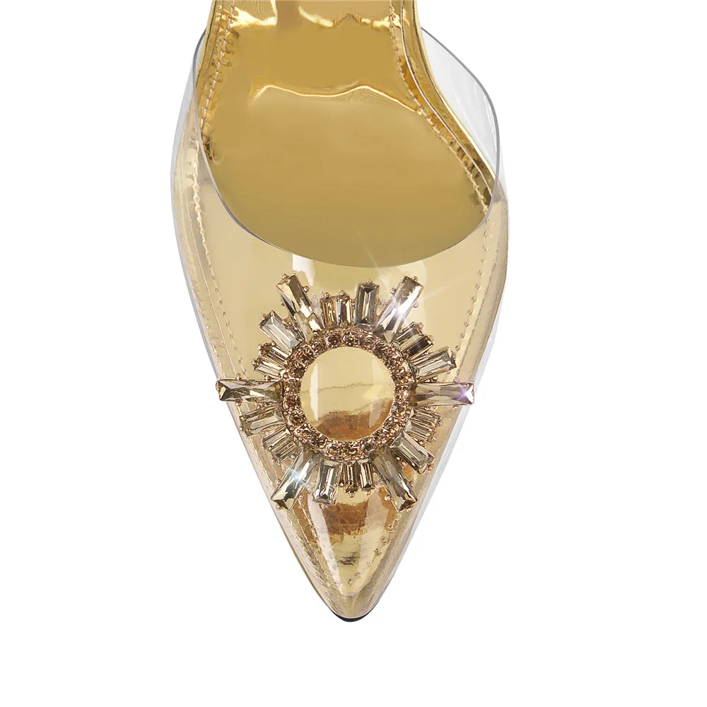 Rhinestone Sun Slingbacks Pumps