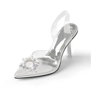 Rhinestone Sun Slingbacks Pumps
