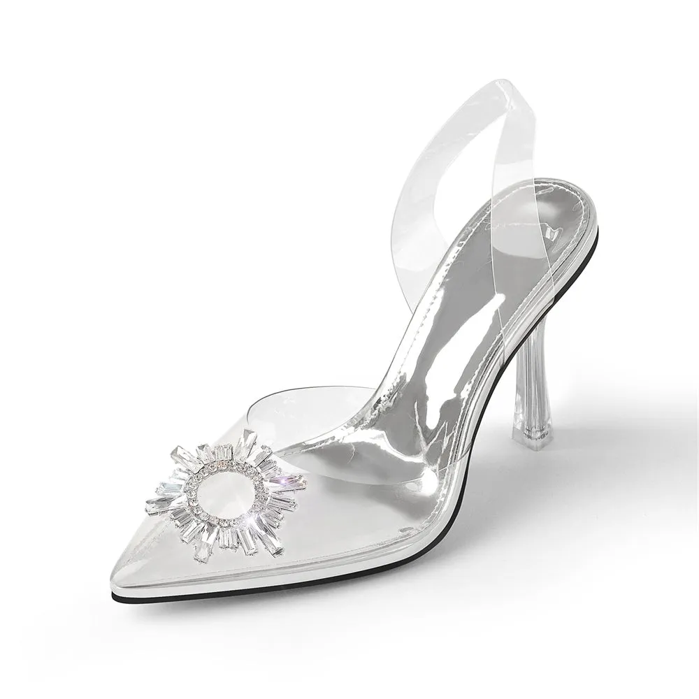 Rhinestone Sun Slingbacks Pumps