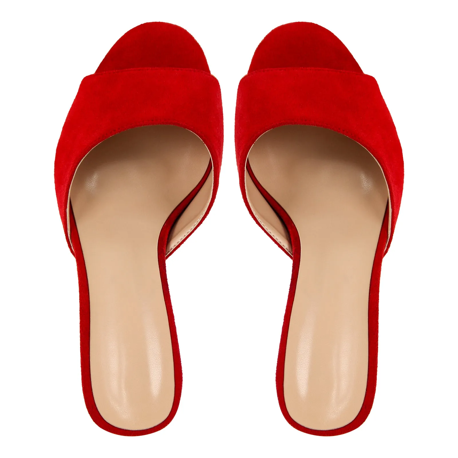Round Toe Slip On Stiletto Mules