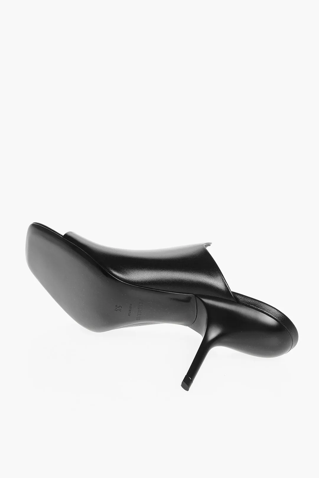 Salvatore Ferragamo Leather ERA Open Toe Mules 8cm