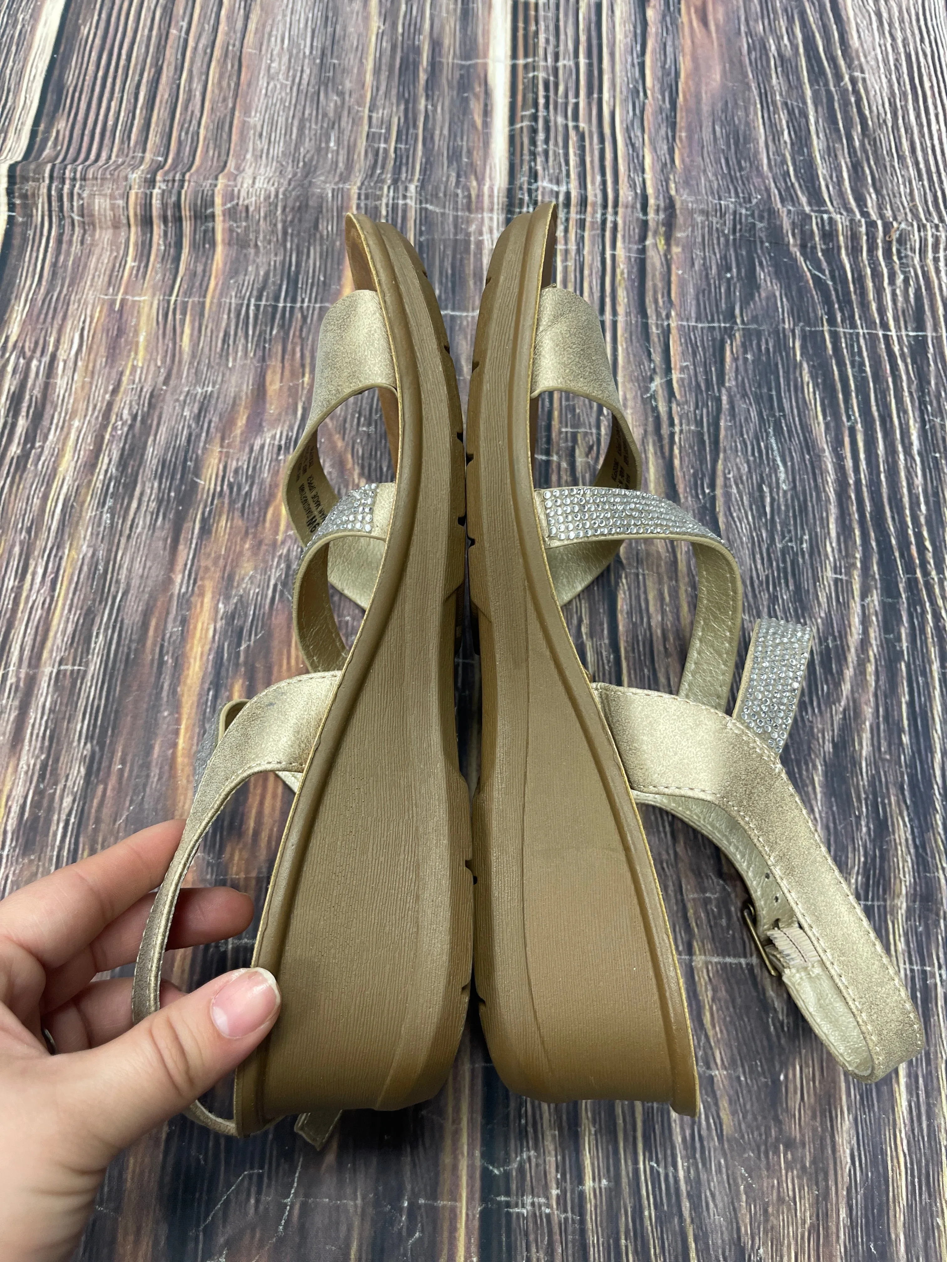 Sandals Heels Platform By Daisy Fuentes In Tan, Size: 8