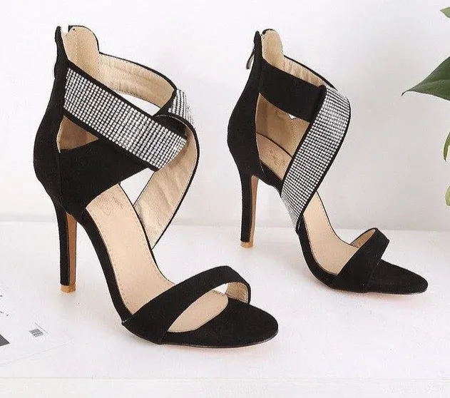 Sandals women High heels sandals women Sandalias de verano para mujer Zapatos de mujer PU Shoe and bag set Flat sandals