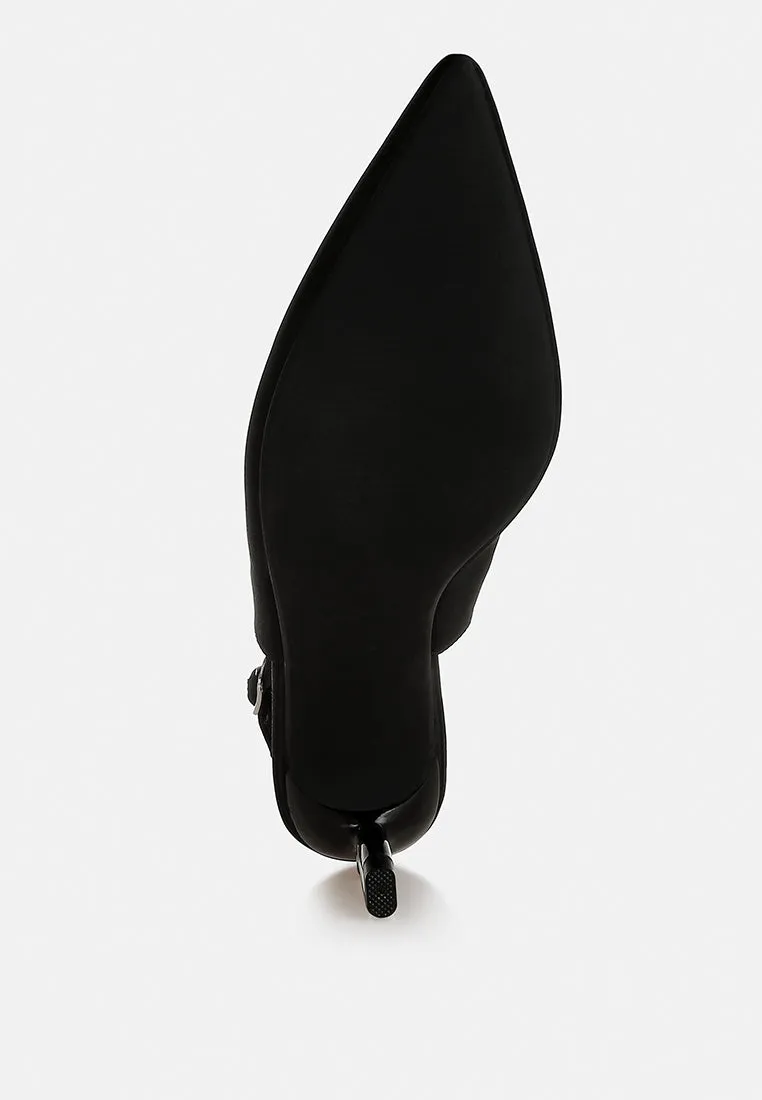 Satin Pointed Toe Slingbacks By RAG