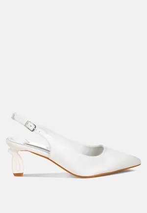 Satin Pointed Toe Slingbacks By RAG