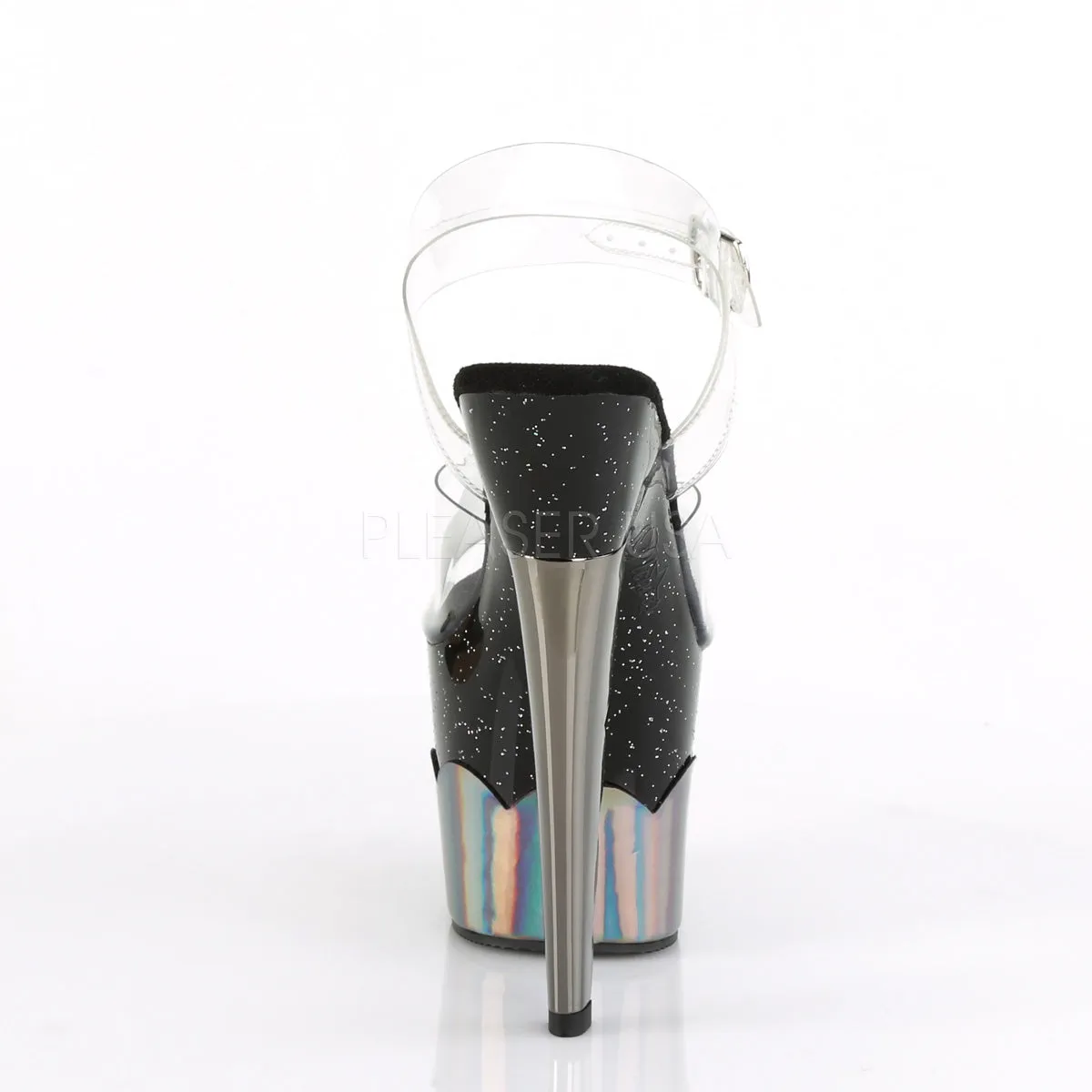 SCALLOP-708-2HGM  Clear/Black-Pewter Hologram