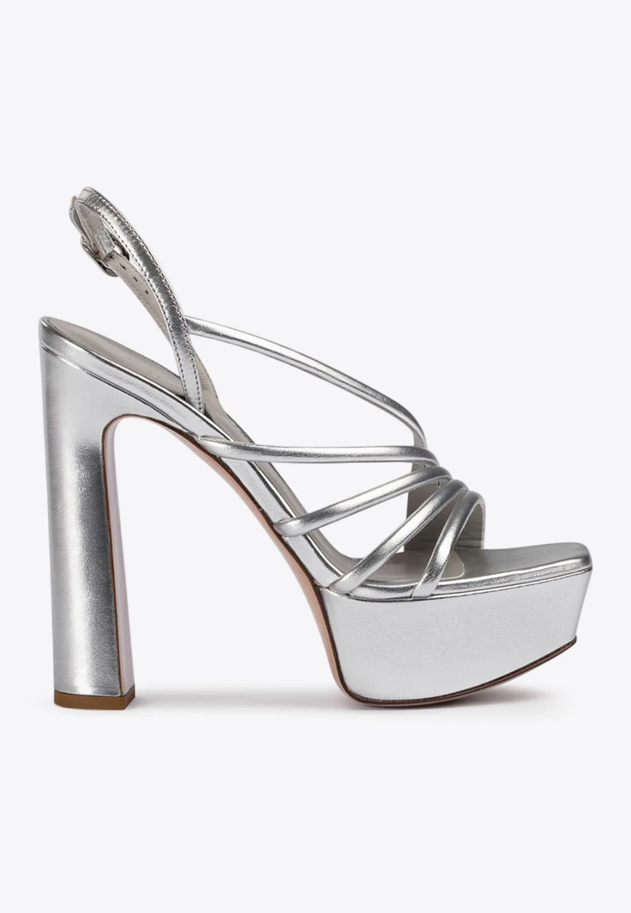 Scarlet 140 Laminated Leather Platform Sandals
