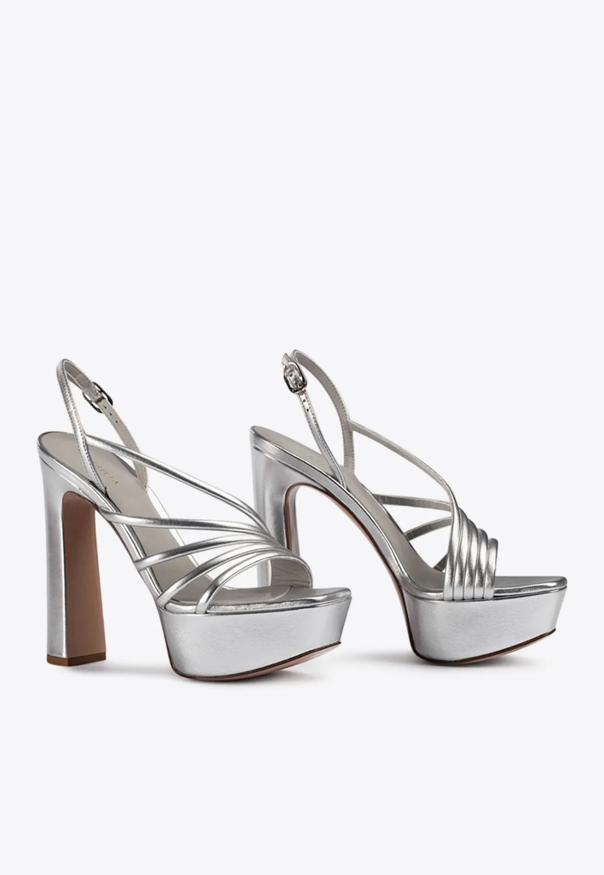 Scarlet 140 Laminated Leather Platform Sandals
