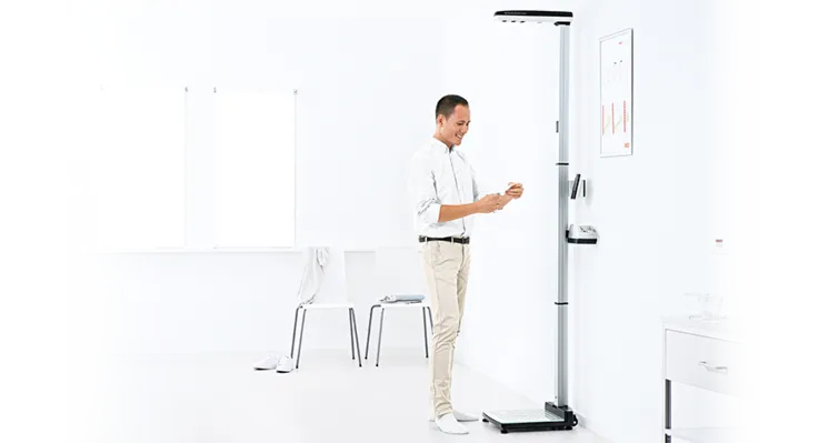 Seca 287 - Fully automated digital measurement station for weight, height, BMI with ultrasound height measurement, voice guidance & wireless connectivity - Class III