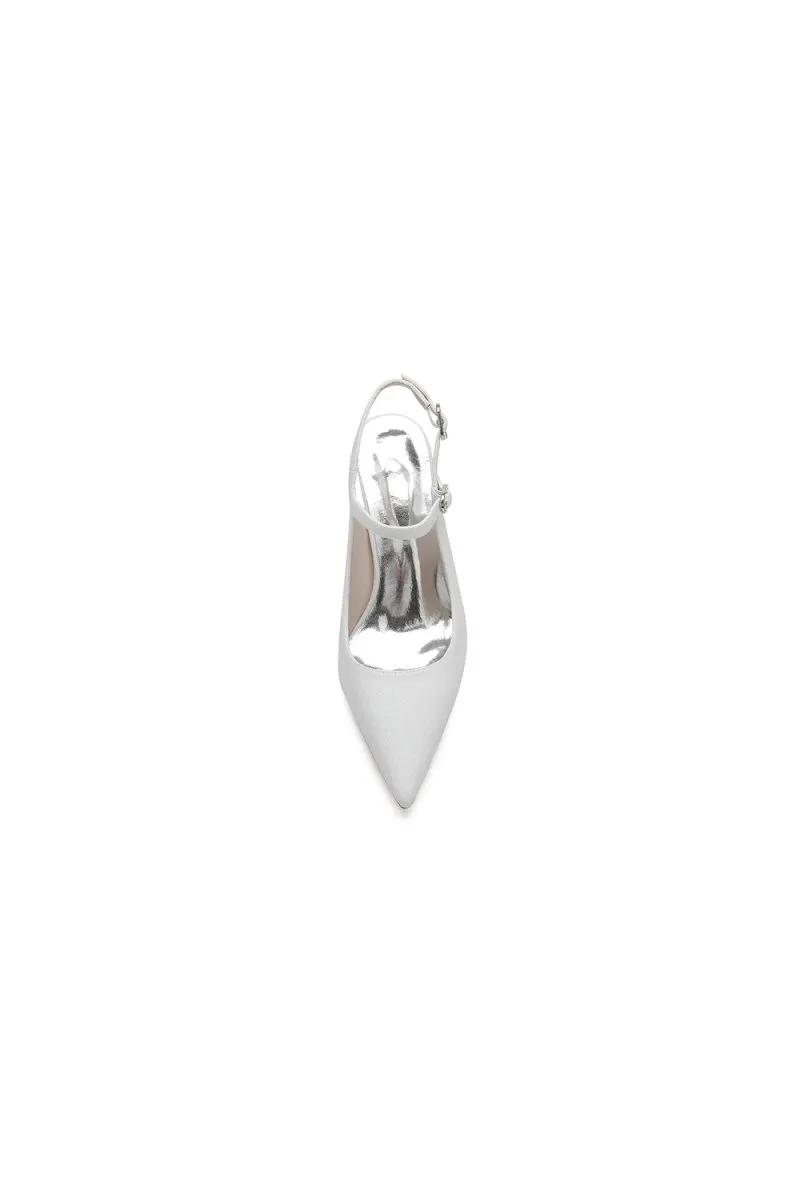 Sequin Slingback Pointed Toe High Heels