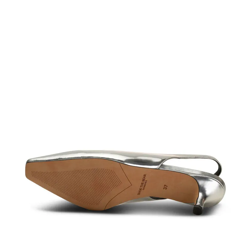 SHOE THE BEAR Maxine Slingback in Silver Metallic