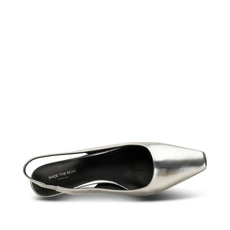 SHOE THE BEAR Maxine Slingback in Silver Metallic
