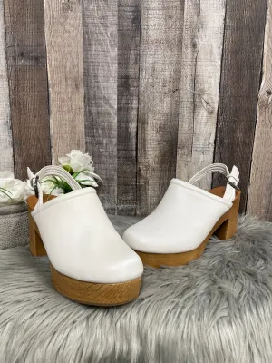 Shoes Heels Platform By Universal Thread In Ivory, Size: 9.5
