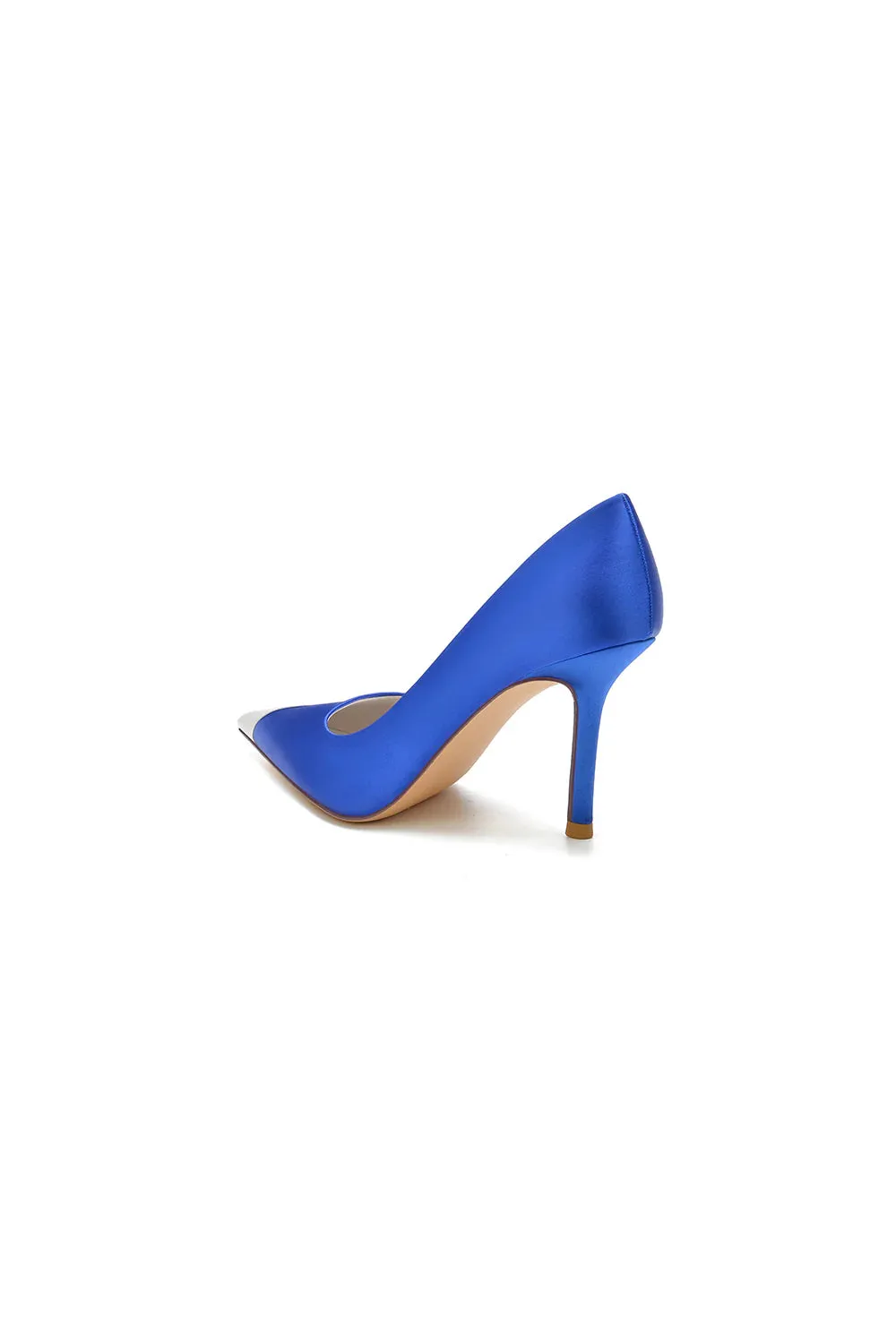 Simple Cocktail Metallic Pointed Toe High Heels