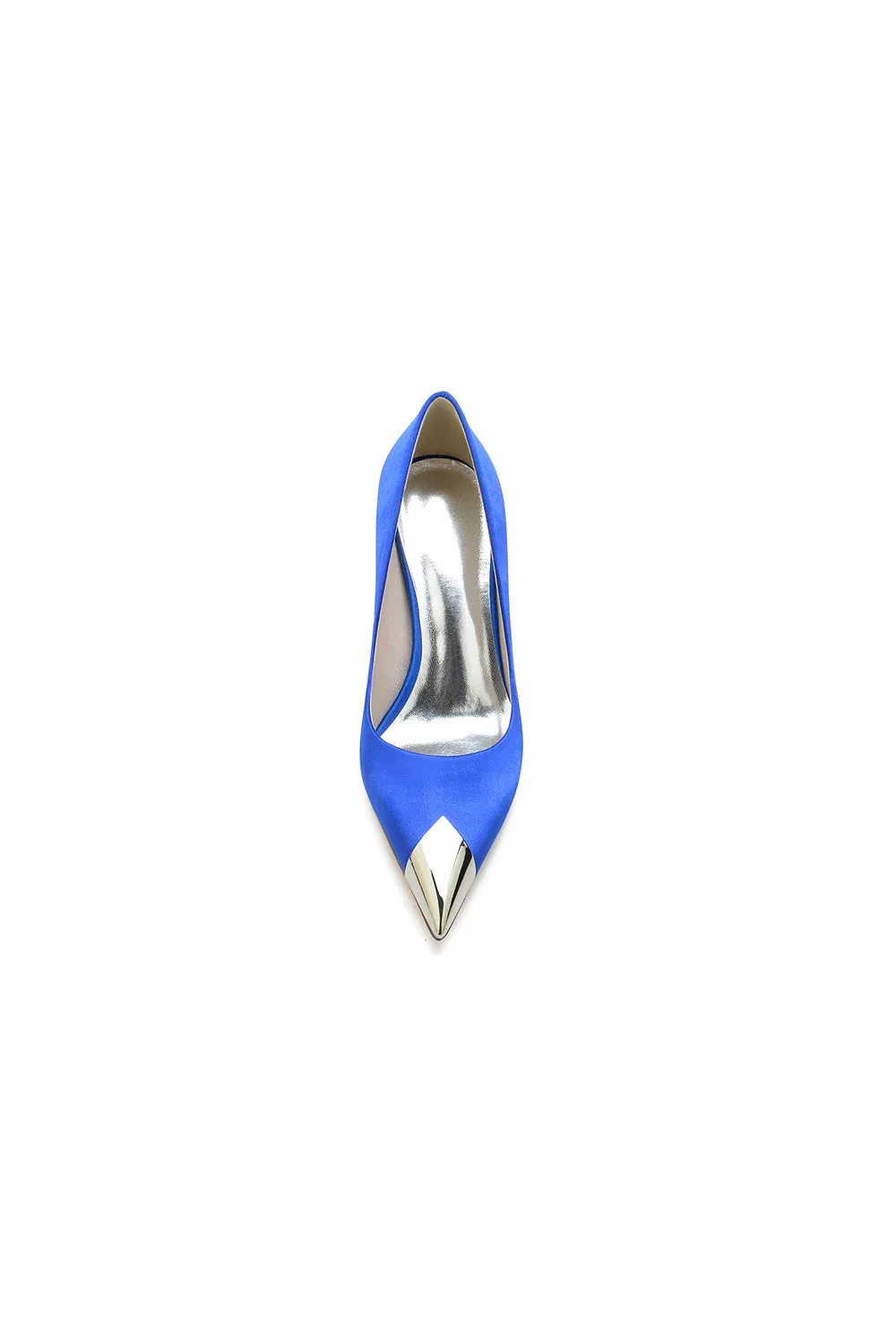 Simple Cocktail Metallic Pointed Toe High Heels