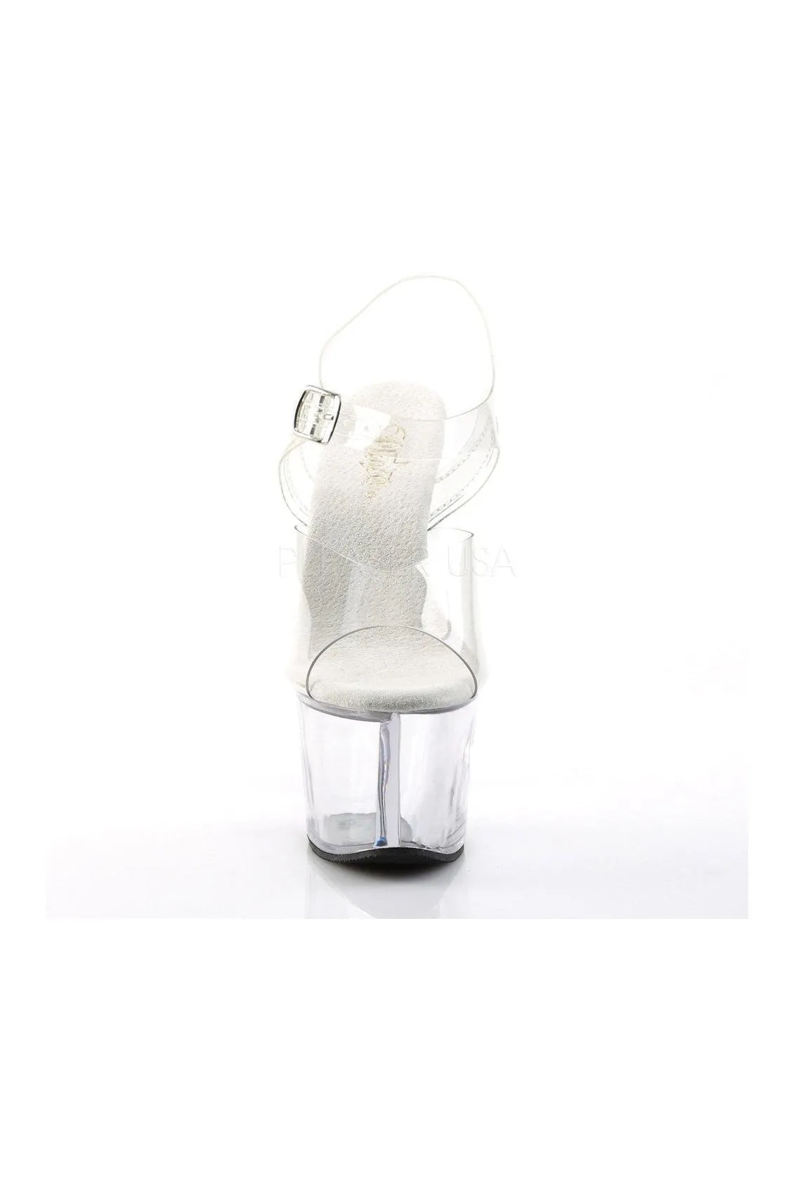 SKY-308 Platform Sandal  | Clear Vinyl