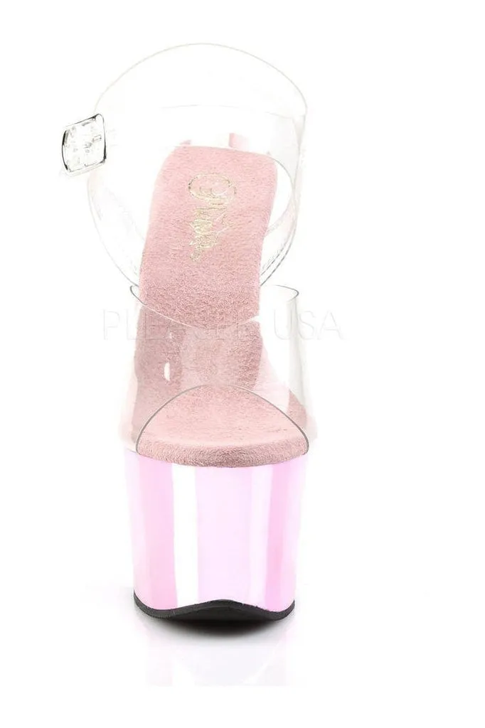 SKY-308 Platform Sandal  | Clear Vinyl