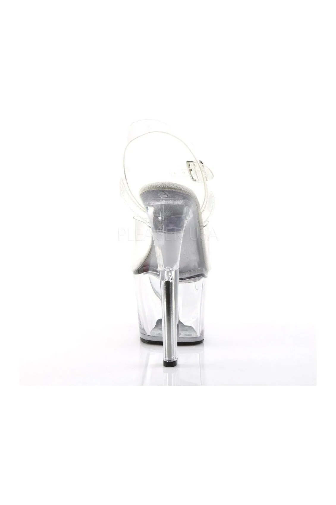 SKY-308 Platform Sandal  | Clear Vinyl
