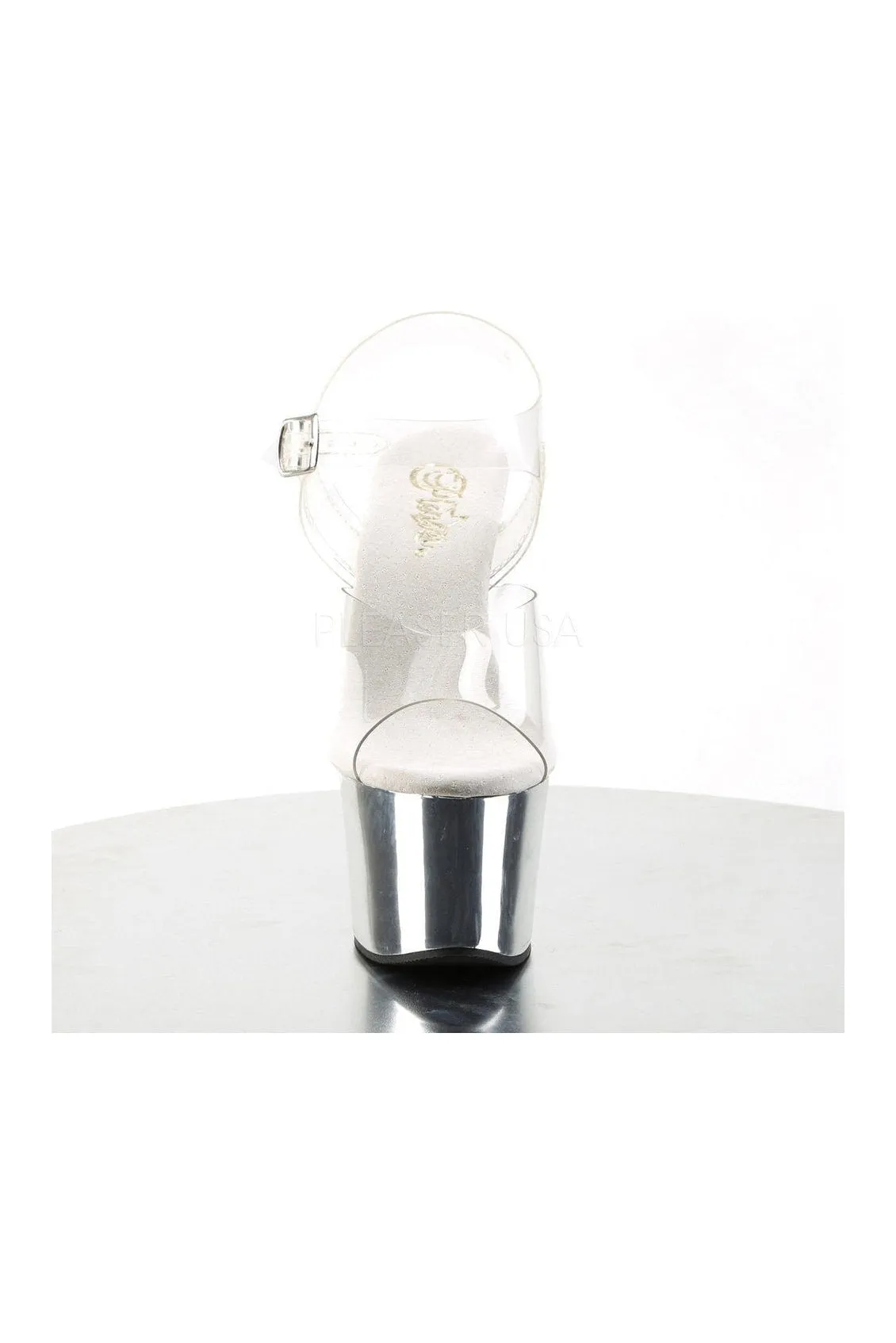 SKY-308 Platform Sandal  | Clear Vinyl