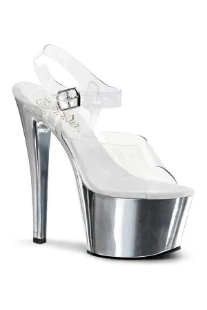 SKY-308 Platform Sandal  | Clear Vinyl