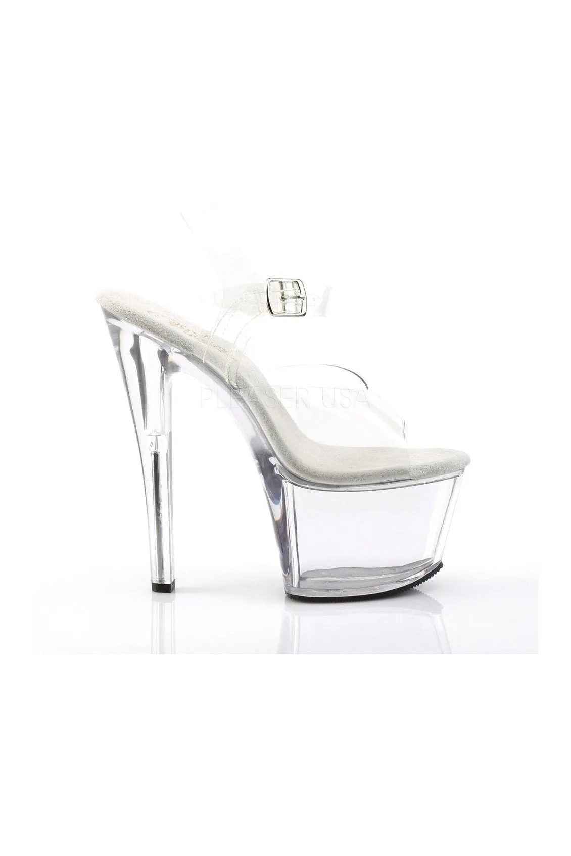 SKY-308 Platform Sandal  | Clear Vinyl