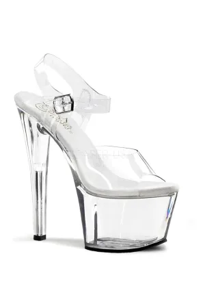 SKY-308 Platform Sandal  | Clear Vinyl