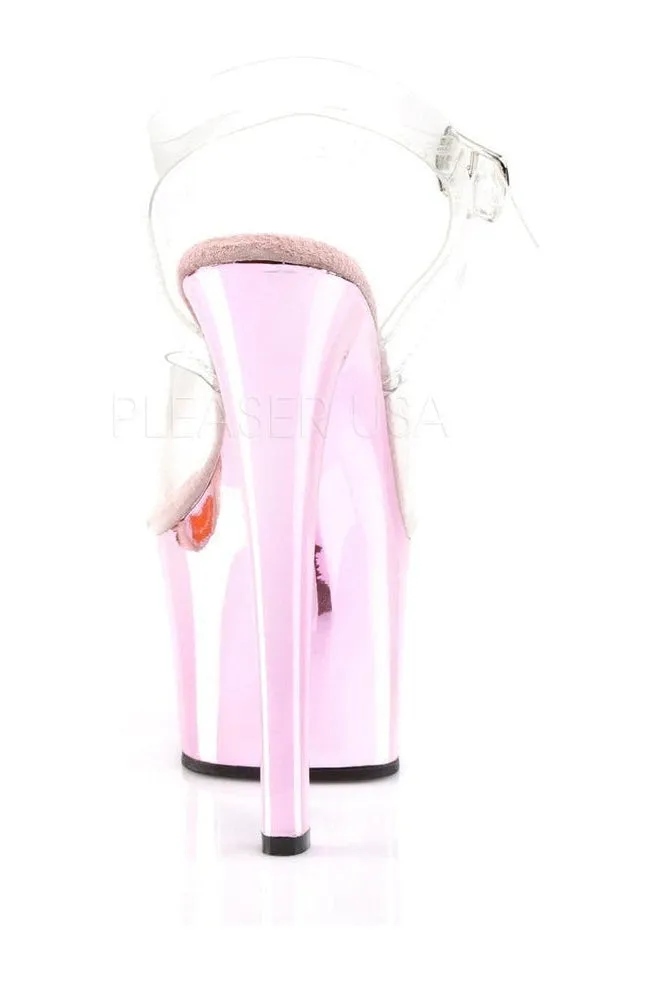 SKY-308 Platform Sandal  | Clear Vinyl