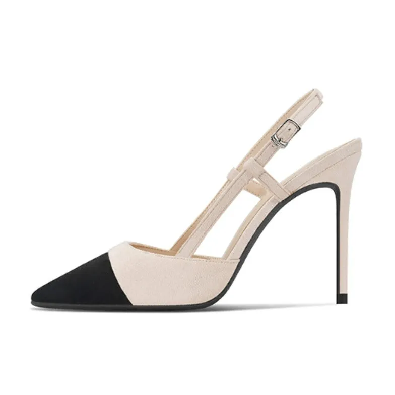 Small Feet Suede Slingback Heels GS54