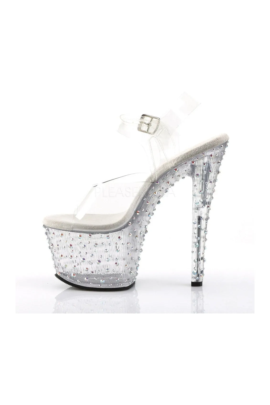 STARDANCE-708 Platform Sandal  | Clear Vinyl