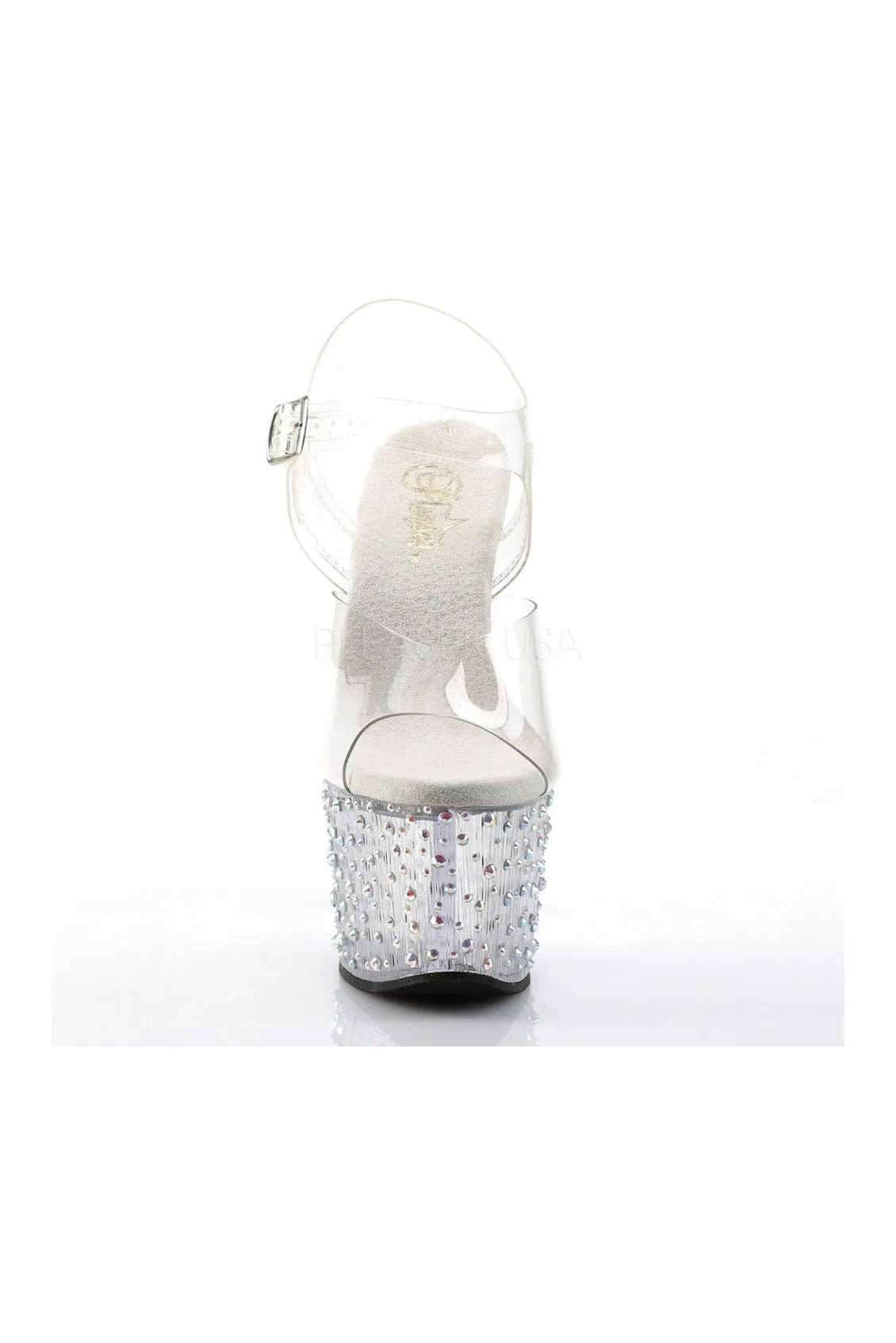 STARDANCE-708 Platform Sandal  | Clear Vinyl