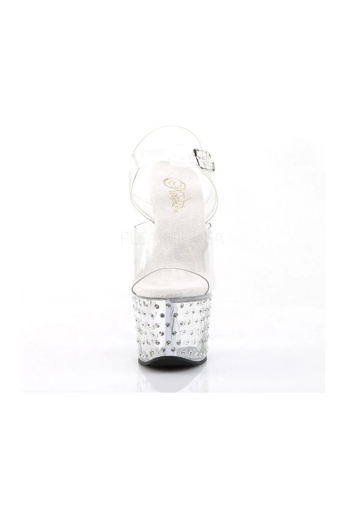 STARDUST-708 Platform Sandal  | Clear Vinyl