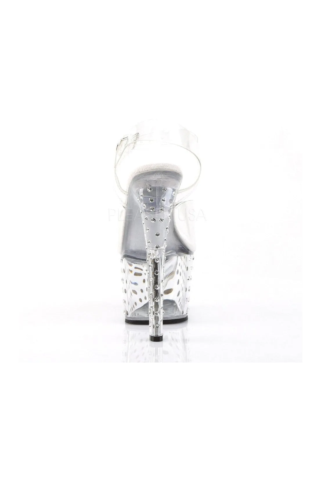 STARDUST-708 Platform Sandal  | Clear Vinyl