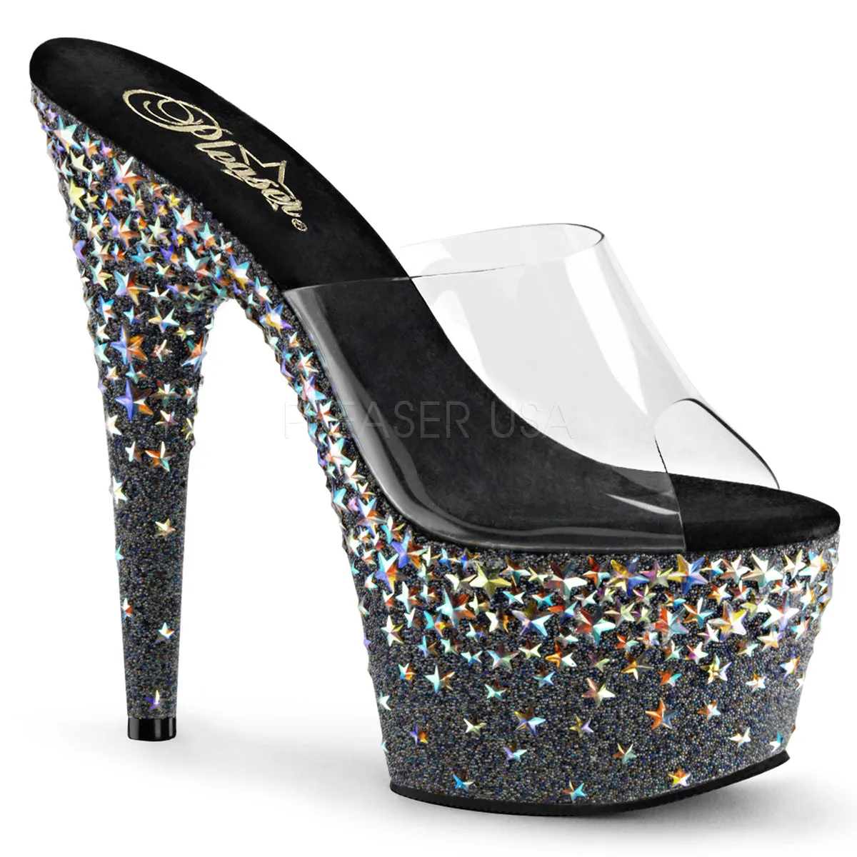 STARSPLASH-701  Clear/Black(Silver Hologram Stars)