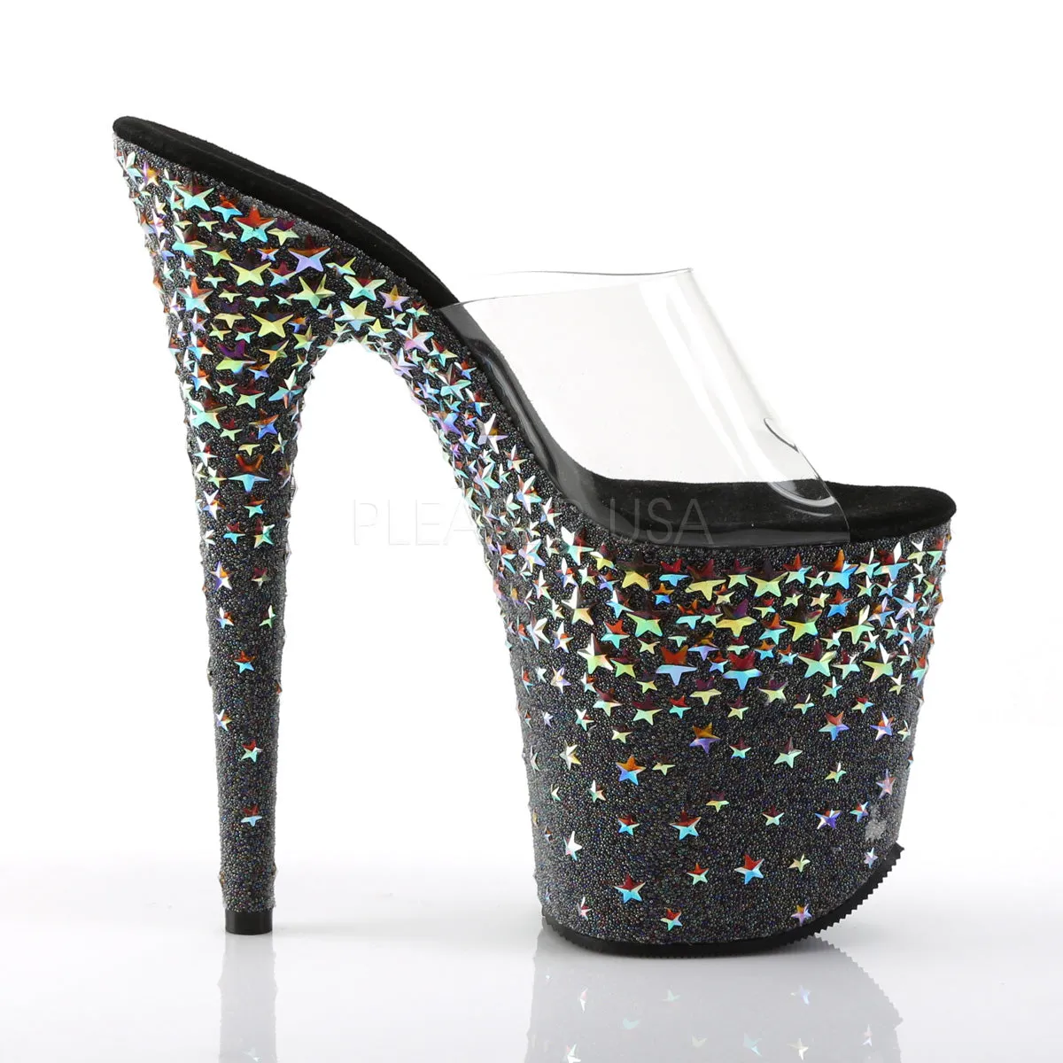 STARSPLASH-801  Clear/Black(Silver Hologram Stars)