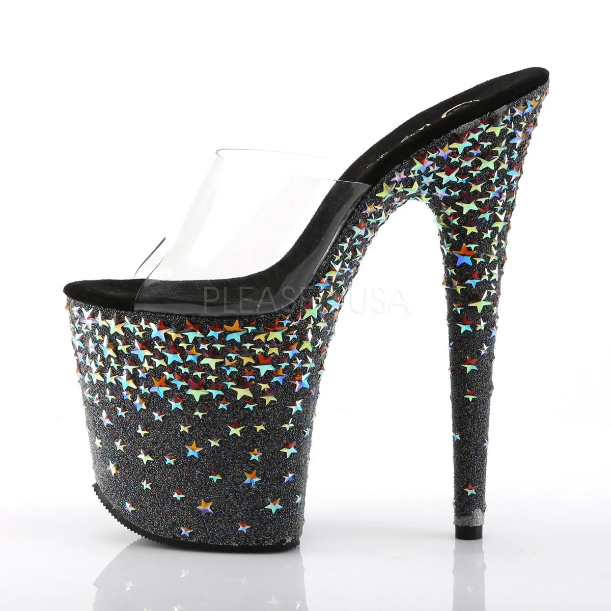 STARSPLASH-801  Clear/Black(Silver Hologram Stars)
