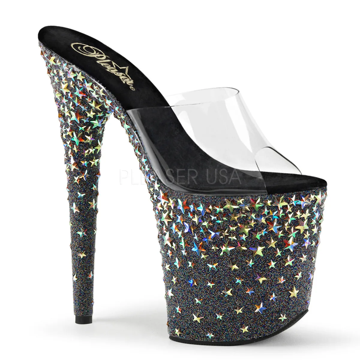STARSPLASH-801  Clear/Black(Silver Hologram Stars)
